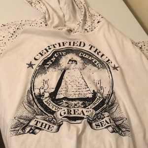 Short sleeve splatter hoodie